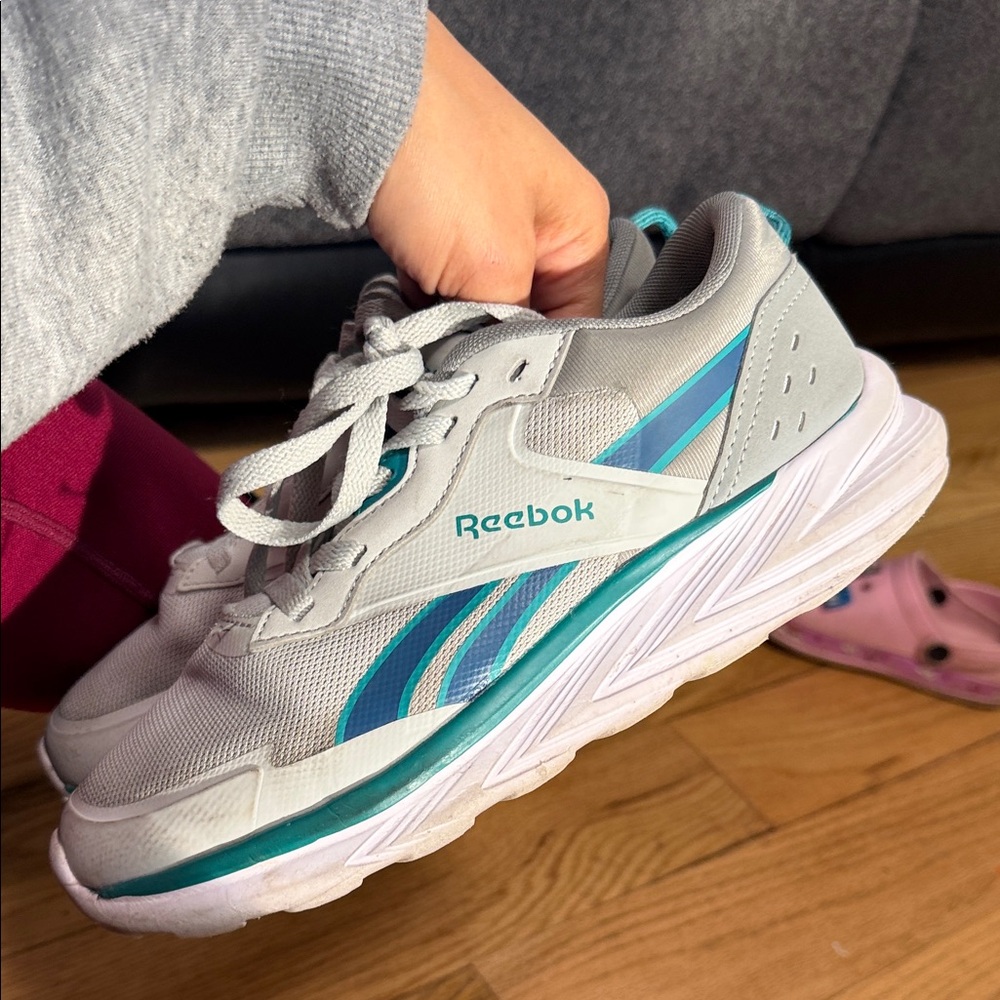 Unisex Reebok White and Teal  Athletic Sneakers